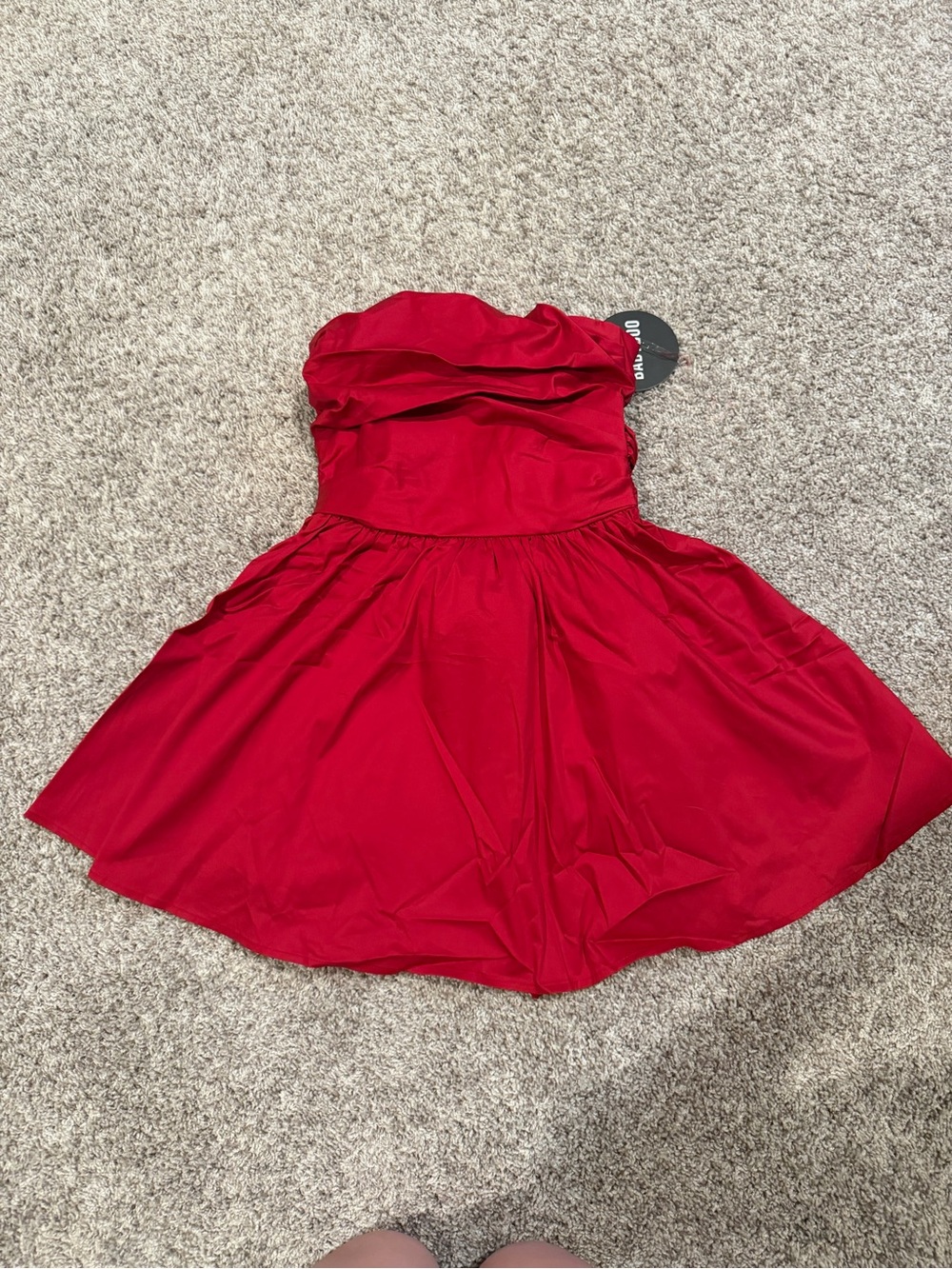 Strapless Red Party Dress